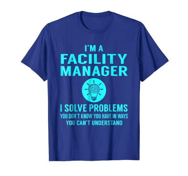 

facility manager solve problems job title shirts, White;black
