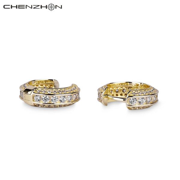 

hoop & huggie chenzhon woman earings fashion jewelry 2021 for women luxury earrings with stone, Golden;silver