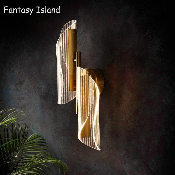 

wall lamp modern led lamps acrylic indoor lighting aluminum light for bedroom bedside aisle living room study lights fixtures