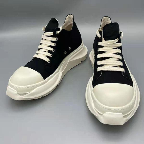 

men boots breathable lace up thick sole shoes classic men fashion canvas sneakers rfp30t50, Black