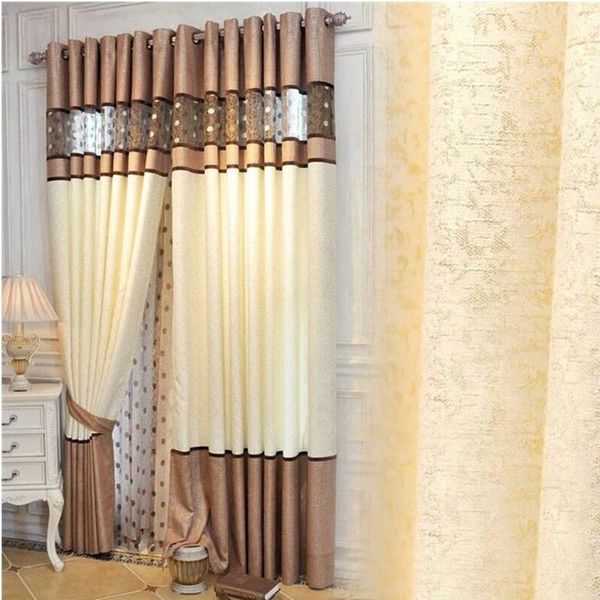 

curtain & drapes modern minimalist shading curtains for bedroom living room cotton linen chenille stitching bird's nest chinese