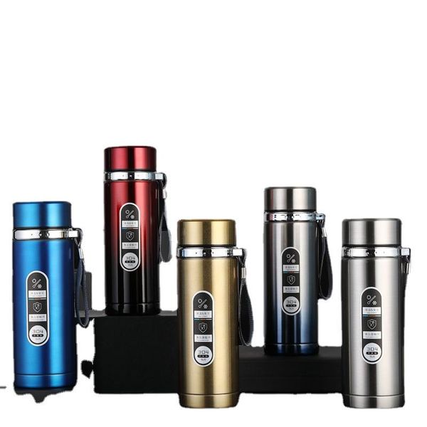 

water bottle large-capacity stainless steel 800ml outdoor sports portable car sling cup creative gift hand-held vacuum