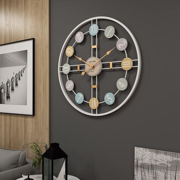 

wall clocks 80cm silent minimalist modern craft iron clock living room decoration creative