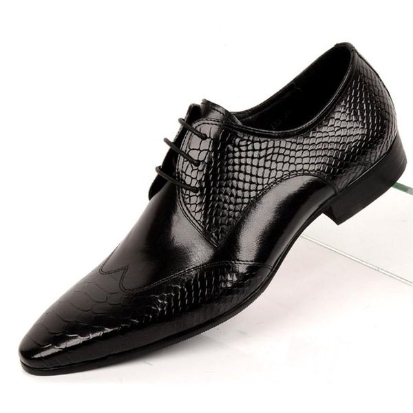 

men's european version dress shoes, cowhide-made wedding work shoes, Black