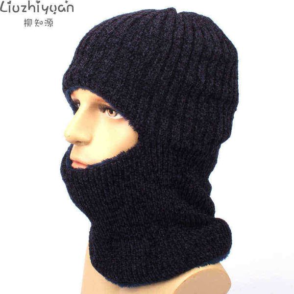 

winter one eye hat men's plush chenille bib one-piece thickened riding hat neck protection, Blue;gray