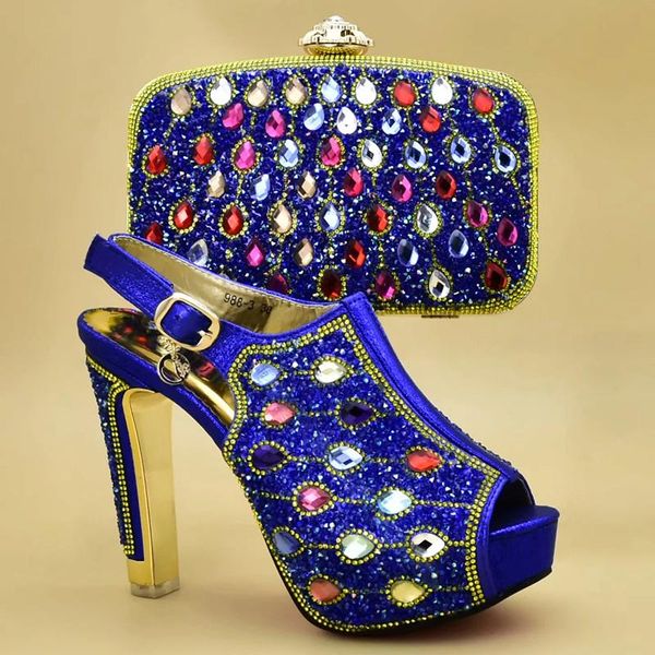 

dress shoes african and matching bags italian nigerian women wedding bag set decorated with rhinestone fashion bridal, Black