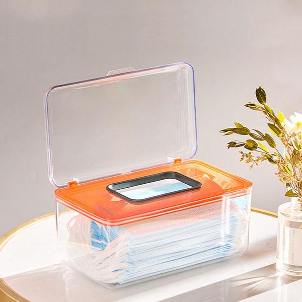 

tissue boxes & napkins deskbox holder dustproof easy use wet wipes masque dispenser for home office seal paper storage