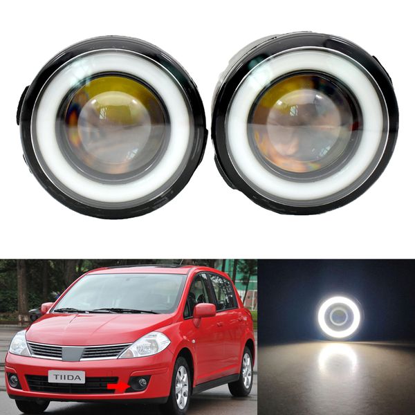 

led fog light for nissan tiida versa c11 sc11 tiida latio 2004-2011 led angel eye drl daytime running lights front