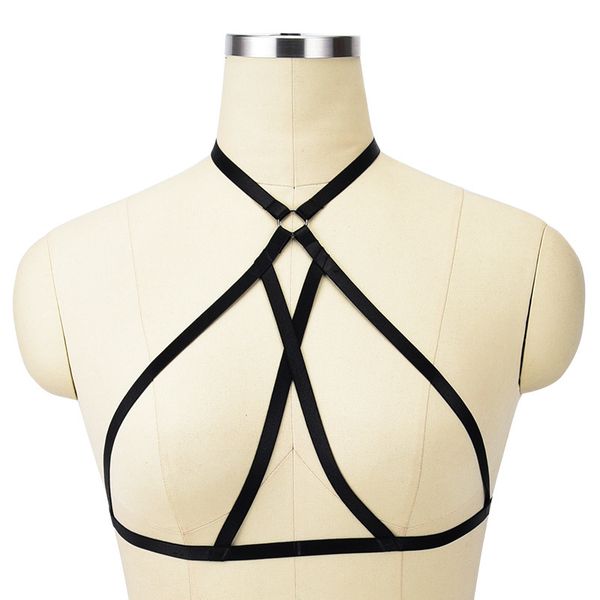 

fashion hollowed out dew elastic belt body shaping strap fun underwear uniform temptation, Black;white