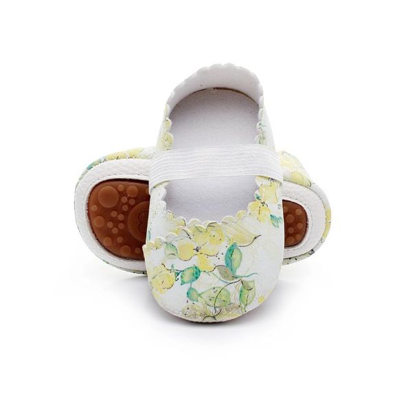 

first walkers 2021 handmade baby girls moccasins cute floral infant ballet shoes hard sole toddler shallow princess