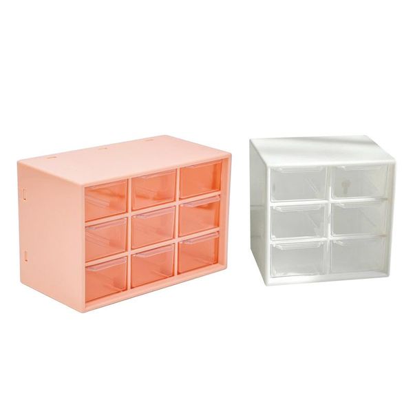 

storage bags 9 drawer organizer cabinet vanity cosmetics household underwear stationery compartment divider boxes container