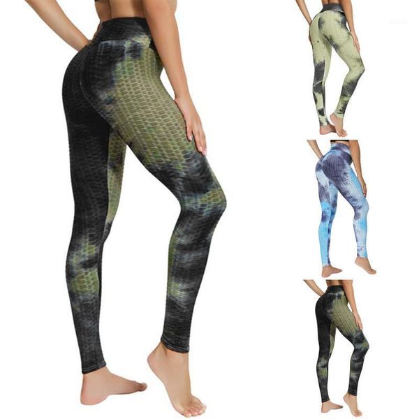 

yoga outfit sport leggings women's tie dye print seamlessÂ yoga pants workout fitness sports running athletic pantalon