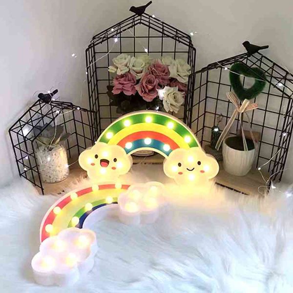 

ins rainbow modeling led room lamp interior nightlight decoration