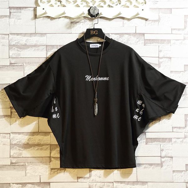 

men's t-shirts short sleeve black white loose t shirt 2021 summer classic solid tshirt tees casual clothes plus oversize, White;black