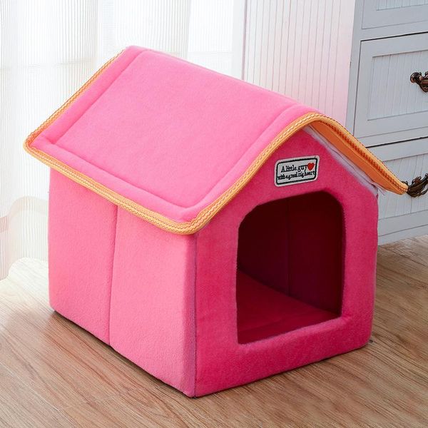 

detachable pet house large dog bed xl size solid color cat puppy kennel magic tape 5 sizes kennels & pens