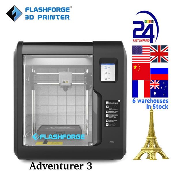 

flashforge adventurer 3 high precision 3d printer with webcam feed-off reminder auto leveling cloud printing diy impresora printers