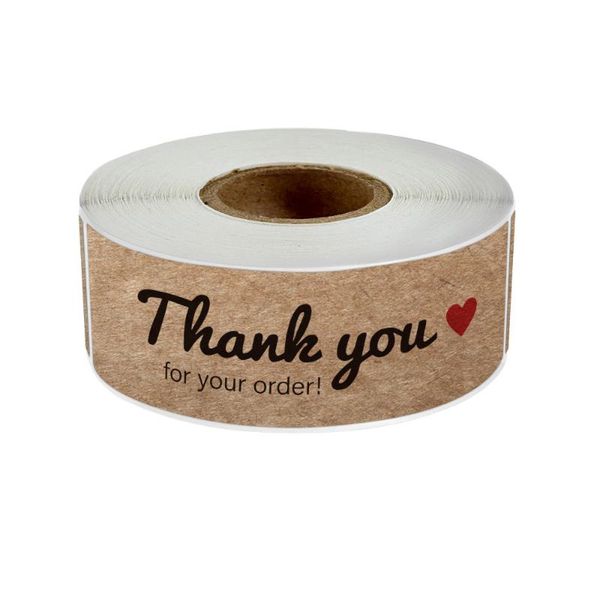 

greeting cards rectangle stationery envelope sealing business kraft paper decals thank you for your order stickers handmade labels