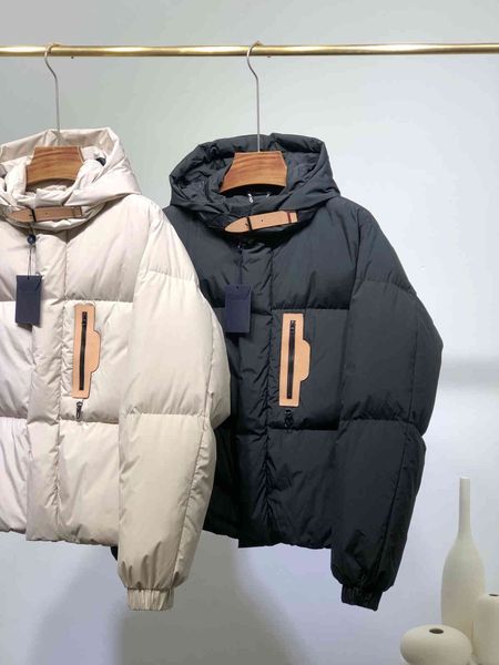 

men's down & parkas mens winter coat classic fashion short style down jacket windproof classic high density waterproofv asian size hood, Black