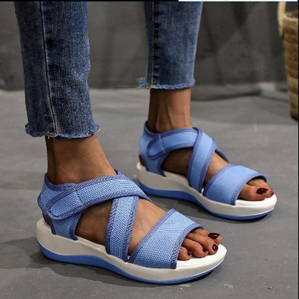 

sandals plus size vintage low heels flat pu leather shoes woman women summer gladiator sandalias mujer sapato feminino sa0603, Black