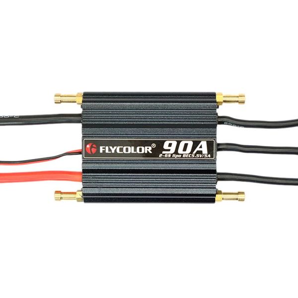 

golf training aids flycolor 90a brushless esc for rc boat 2-6s with 5.5v/5a bec