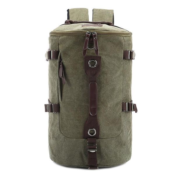 

military canvas backpack men's school bag women bagpack male rucksack