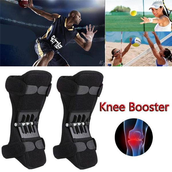pair joint support knee pad breathable non-slip lift pain relief for strength spring force stabilizer elder elbow & pads, Black;gray