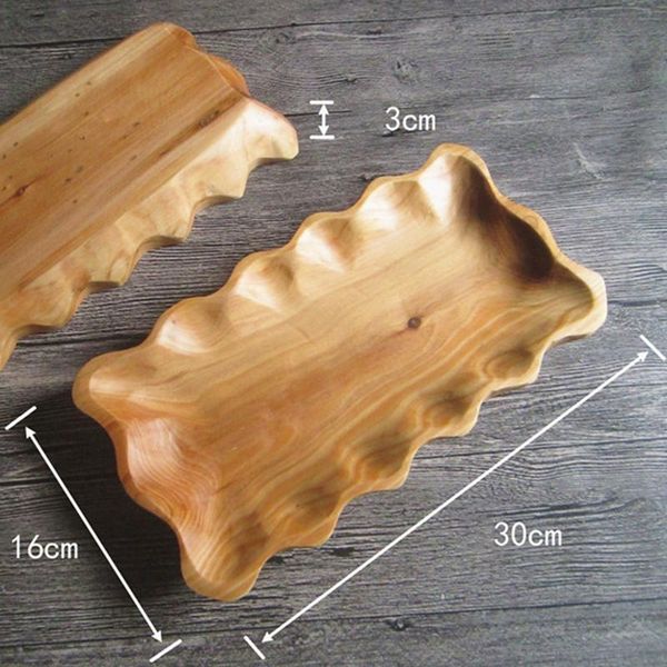 

kitchen storage & organization creative wood root carving home tray square fruit cake snack snacks candy deskdecorati