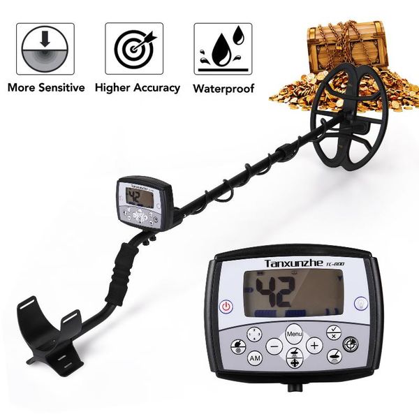 

metal detectors tc-800 11 inch detector underground professional depth search finder gold treasure detecting pinpointer