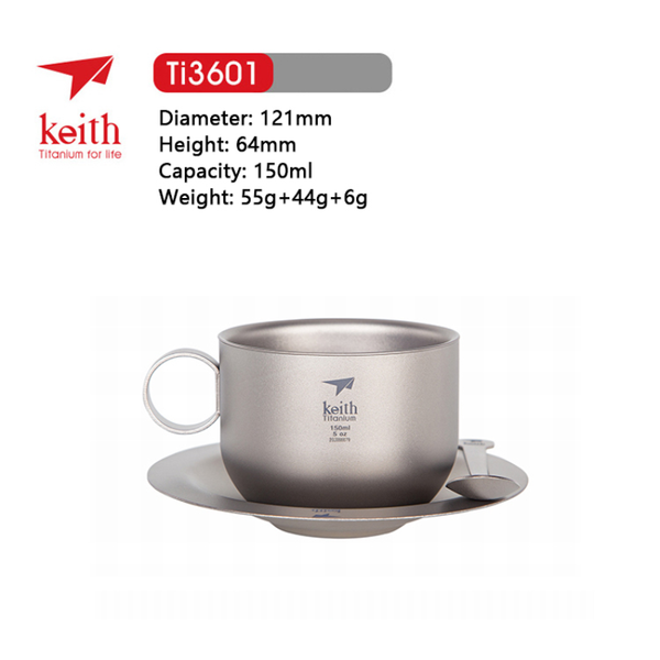 

water bottle titanium coffee cup pure plate spoon set tea