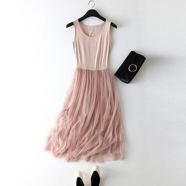 

summer dress women dresses a line lace casual long pink black basic beach party female plus size vestidos mujer, Black;gray