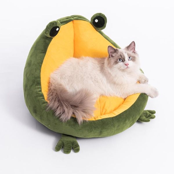 

kennels & pens cat bed house cute cozy mat beds warm durable portable pet basket kennel dog cushion supplies multicolor