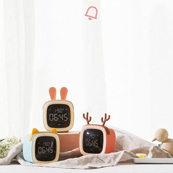 

other clocks & accessories children's cute tv night light alarm clock bedroom cartoon voice control led bedside charging
