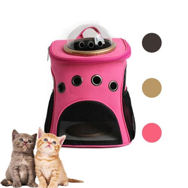 

cat carriers,crates & houses portable bags breathable space window pet backpack for small dogs cats outdoor travel double shoulder c
