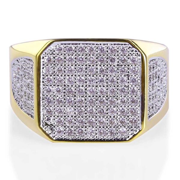

cluster rings design, gold color plated ring, micro paved big zircon, hip hop finger ring for men and women, Golden;silver