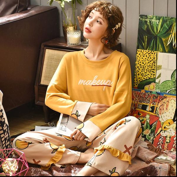 

pajamas set leisure wear womens sleepwears pyjamas night suit home summer cartoon cotton nightwear, Black;red