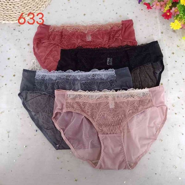 

underwear 633# lace 32 briefs, Black;pink
