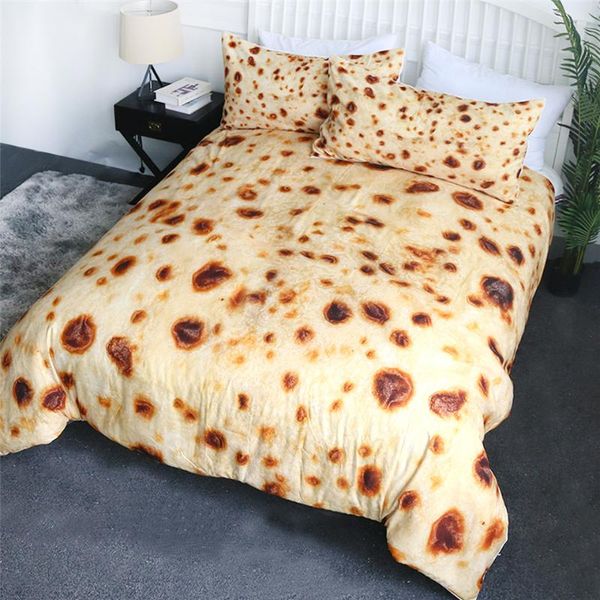 

burrito bedding set plain corn tortilla texture bed cover 3d pita lavash comforter  bedspreads sets