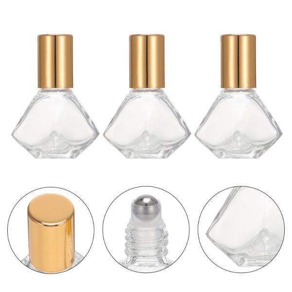 

storage bottles & jars 12pcs 8ml glass mini roll on empty essential oil roller