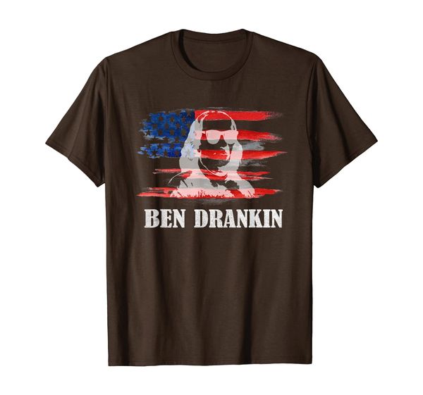 

4th of july for men ben drankin benjamin franklin t-, White;black