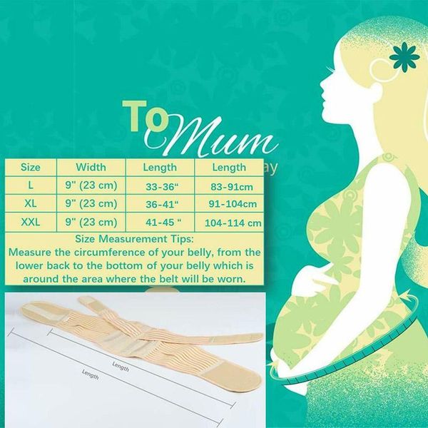 

maternity care belt pregnancy waist back support abdomen band belly brace jt-drop ship, Black;gray