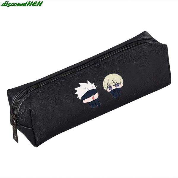 

jujutsu kaisen pencil case anime peripheral stationery bag male and female students pu leather storage coin purse bags