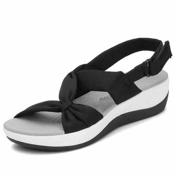 

sandals women's wedge sandals, low heels, informal, beach, summer, 2021, Black