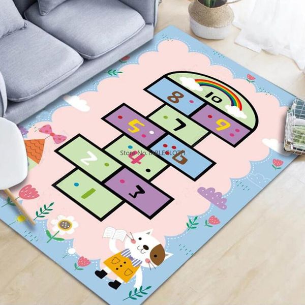 

carpets children's cartoon hopscotch carpet bedroom full bed bedside blanket crawling mat washing