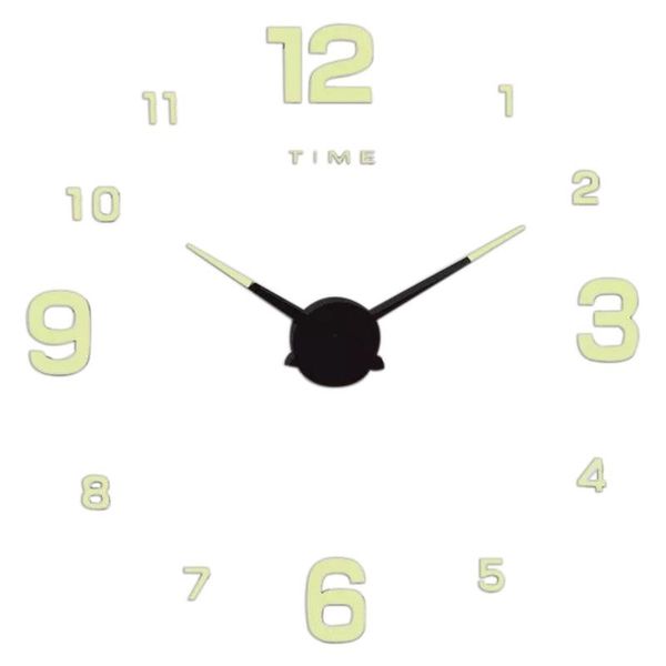 

punch-wall clock silent quartz luminous decor sticker night clocks