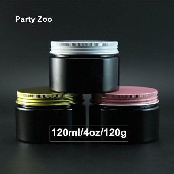 

storage bottles & jars 144 x 4oz colorful metal screw lid eye cream 120ml black salt bath container wholesale