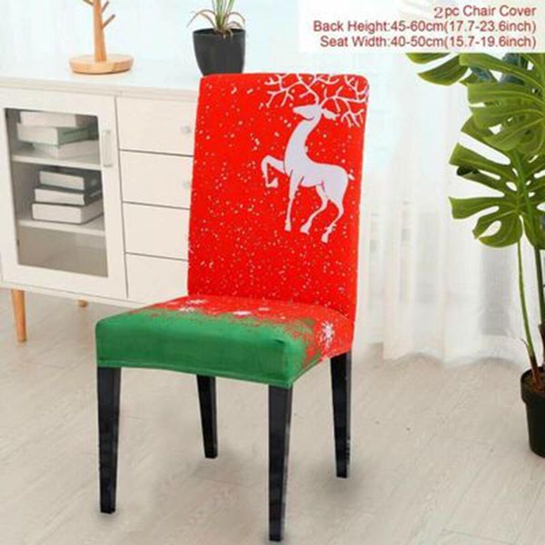 

christmas universal stretch chair cover family party decorations seat protection dnj998 covers