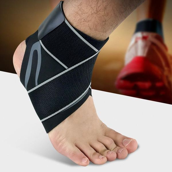 Tornozelo suporta compressão de compressão respirável bandagem futebol de basquete antipil Sports Sports Brace Guard Gear