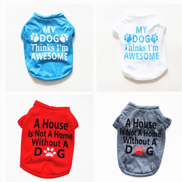 

fashion fun pet dog clothes for small dogs puppy pets clothing cute t shirt winter warm coat jacket vest letter printed apparel