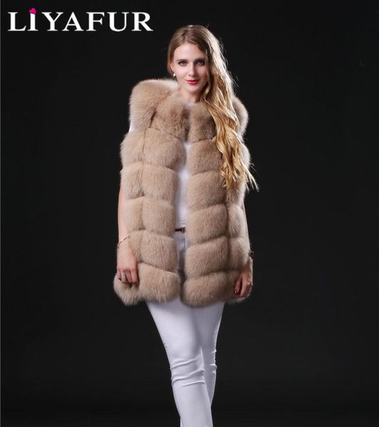 

women's fur & faux liyafur 100% real genuine full pelt skin luxury long vest waistcoat gilet fashion, Black