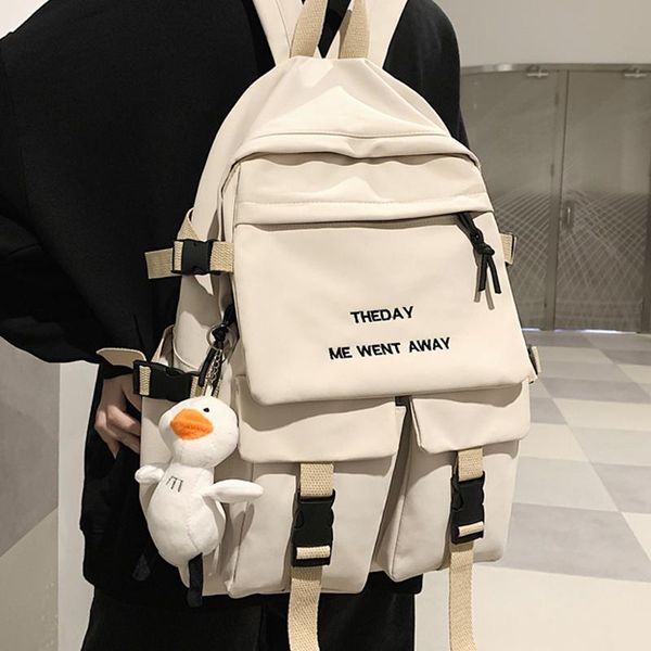 

backpack waterproof men's big nylon business travel black rucksack college school bag for teenage girl female bags